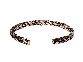 Bransoletka skręcana w kolorze brązowo-złotym