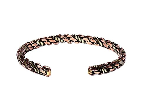 Bransoletka skręcana w kolorze brązowo-złotym