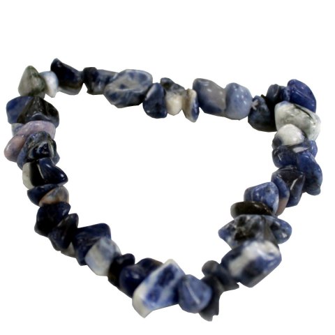 Bransoletka z oszlifowanych kamieni Sodalit