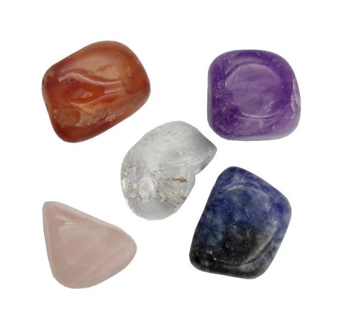Kamienie lecznicze ametyst karneol kwarc sodalit kryształ górski