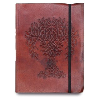 Skórzany Notes z Paskiem - Drzewo Życia