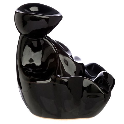 Kadzielnica kominek z przepływem zwrotnym wodospad - czarny