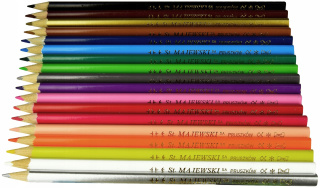 Kredki ołówkowe szkolne trójkątne 12 kolorów MY LITTLE FRIEND PIESEK