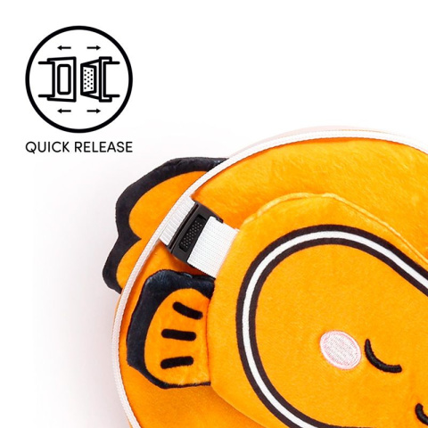 Błazenek Finley poduszka podróżna + maseczka maskotka