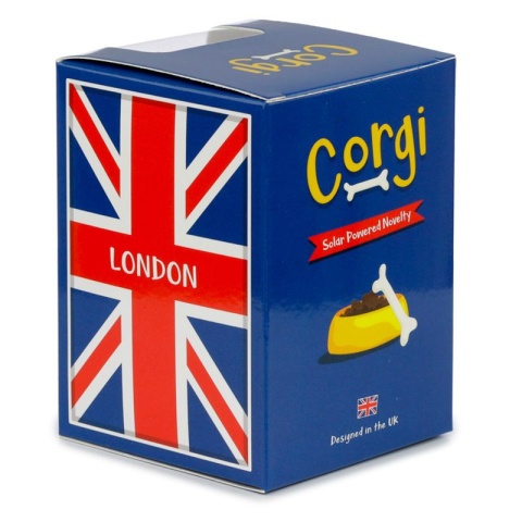 Figurka solarna - piesek Corgi na baterie słoneczne