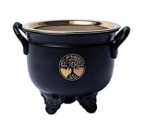 Kociołek z sitkiem - Drzewo życia - do kadzideł