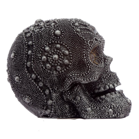 Ozdobne czaszka zdobiona srebrnymi koralikami - Skull 6,5cm