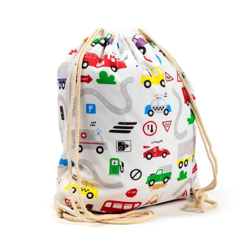 Plecak worek ściągany sznurkami Little Motors - małe samochodziki