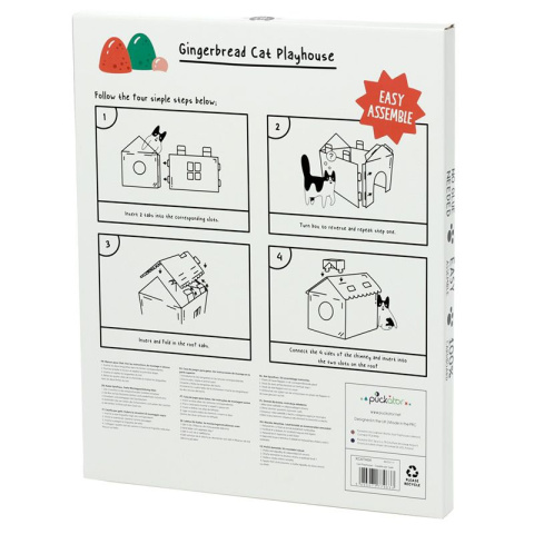 Zrób to Sam Domek dla kota - Kartonowy dom - Świąteczny domek z piernika