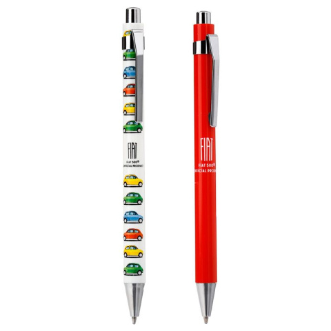Zestaw 2 długopisów - Retro Fiat 500