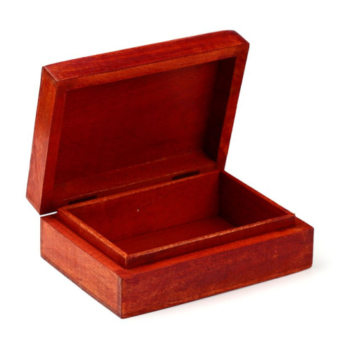 Dekoracyjne pudełko z drewna mango z pentagramem 17,5x12,5x6 cm