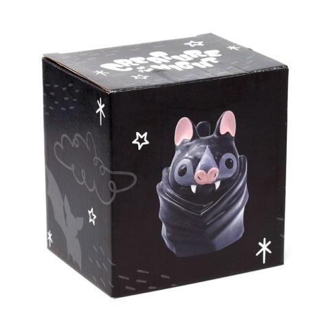 POJEMNOŚĆ Kubek ceramiczny w kształcie odwróconego nietoperza