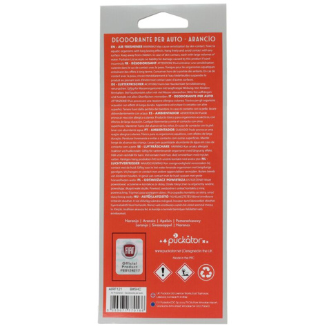 Odświeżacz powietrza Pomarańcza Retro Czerwony Fiat 500