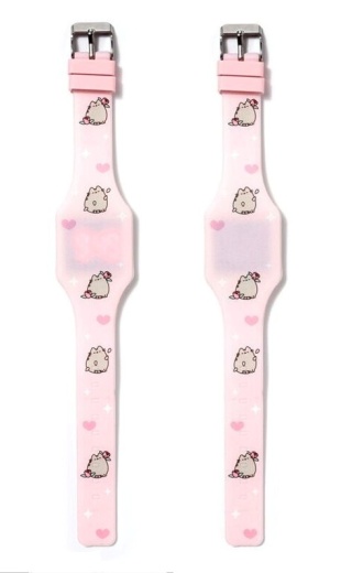 Silikonowy zegarek cyfrowy Kot Pusheen Foodie - Różowy