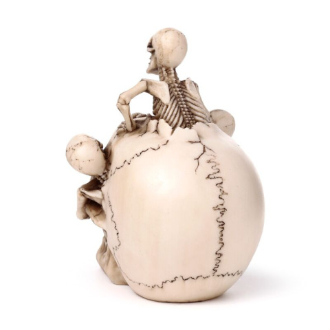 Dekoracyjna czaszka ze szkieletami - skull 18cm