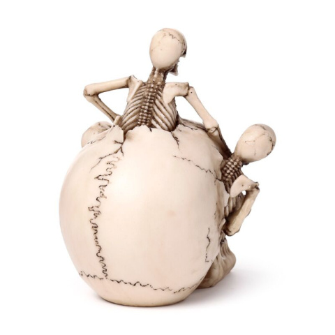 Dekoracyjna czaszka ze szkieletami - skull 18cm