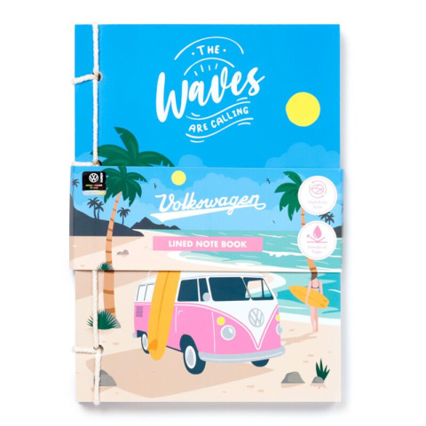 Notatnik Notes A5 w linie VW Volkswagen Camper Bus the Waves Are Calling