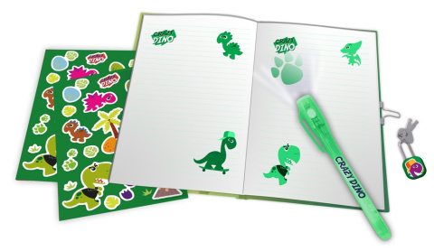 Crazy Dino - Zwariowany dinozaur - pamiętnik z magicznym długopisem