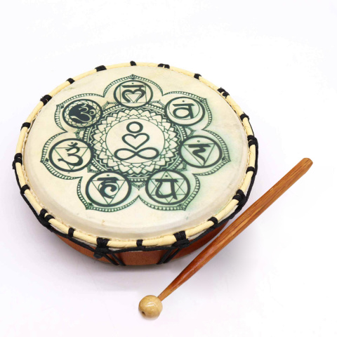 Bęben Szamański Czakra z Pałeczką - 25 cm