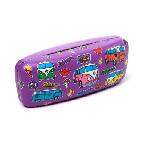 Etui na okulary przeciwsłoneczne Volkswagen VW T1 Camper Bus Retro Purple