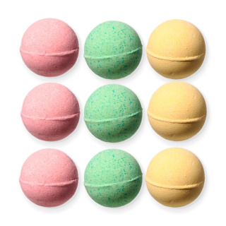 Zestaw 9 mini kul do kąpieli Butterfly Meadows z olejkiem migdałowym