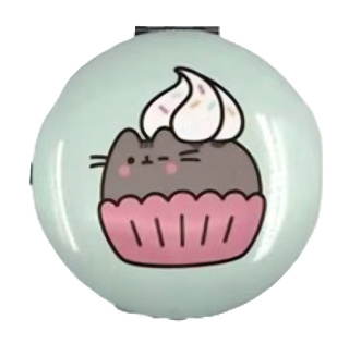 Lusterko składane Kot Pusheen - zielone