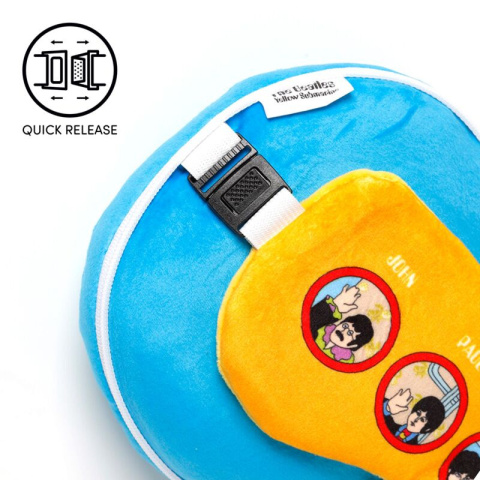 Żółta Łódź Podwodna poduszka podróżna + maseczka maskotka