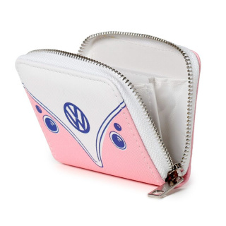 Portfel z zamkiem błyskawicznym - Volkswagen VW T1 Camper Bus różowy