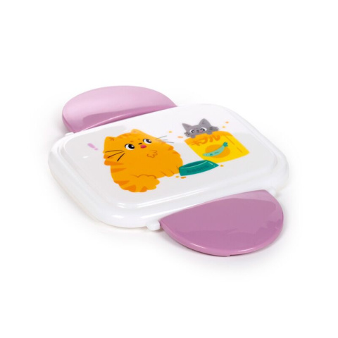 Pudełko na lunch Bento Clip Lock ze sztućcami Bean & Co Cats - kotki