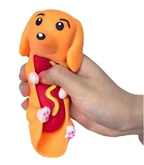 Zabawka gniotek Hot Dog - rozciągliwy
