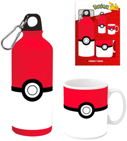 Zestaw upominkowy ceramiczny kubek + aluminiowa butelka Pokemon 500ml