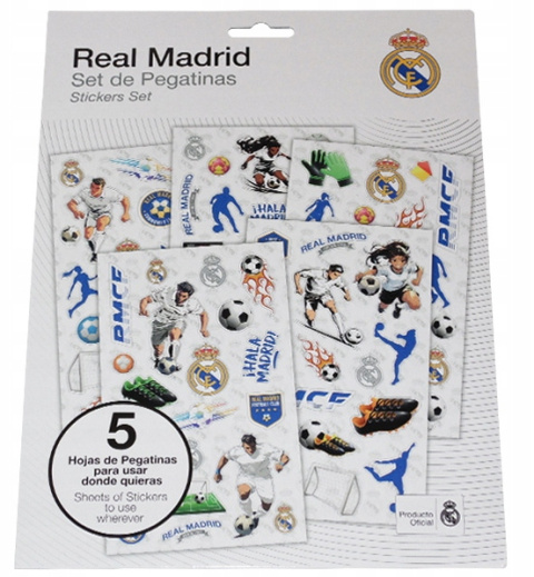 Zestaw naklejek - 92 szt. Real Madryt