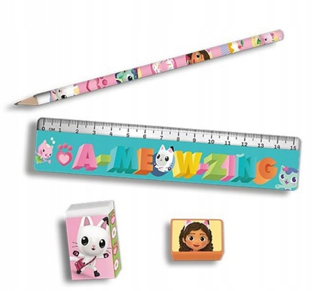 Piórnik Koci Domek Gabi - zestaw przyborów szkolnych Gaabby's Dollhouse