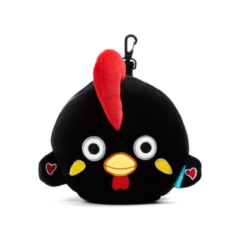 Galo De Barcelos poduszka podróżna i maseczka na oczy maskotka Czarny Kogut