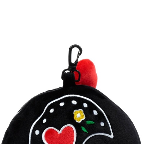 Galo De Barcelos poduszka podróżna i maseczka na oczy maskotka Czarny Kogut