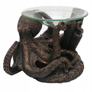 Podgrzewacz na olejki i woski - Brązowa Ośmiornica