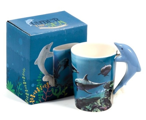 Kubek Ceramiczny z Nadrukiem Delfin