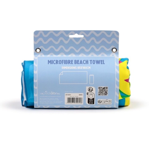 Ręcznik plażowy z mikrofibry - Flamingo Club Tropicana 180x85cm