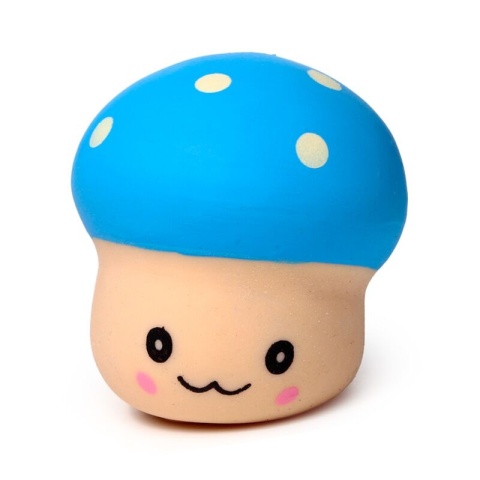 Zabawka gniotek Grzybek - rozciągliwy - niebieski kapelusik