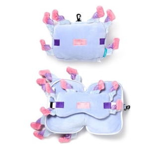 Poduszka podróżna i maska na oczy - Axolotl - Minecraft- Relaxeazzz