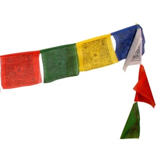 PX16052 Tibetan prayer flags S string of 5 12.5x12