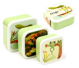 Pudełko na lunch - zestaw 3 (M/L/XL) - Tropical Tree Frog - drzewna żabka