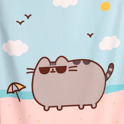 Ręcznik plażowy z mikrofibry - kot Pusheen the Cat 180x85 cm