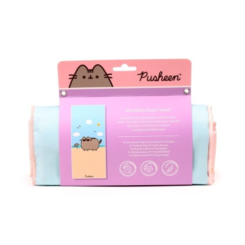 Ręcznik plażowy z mikrofibry - kot Pusheen the Cat 180x85 cm