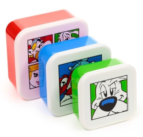 Zestaw 3 pudełek śniadaniowych Asterix Obelix Idefix (Dogmatix) 2025