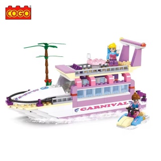Klocki konstrukcyjne Cogo Cruise Ship - Jacht i Morska wycieczka