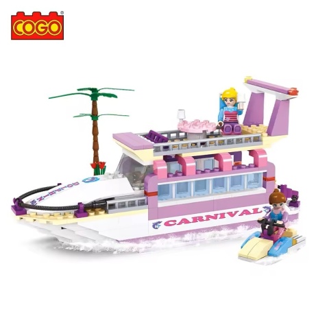 Klocki konstrukcyjne Cogo Cruise Ship - Jacht i Morska wycieczka