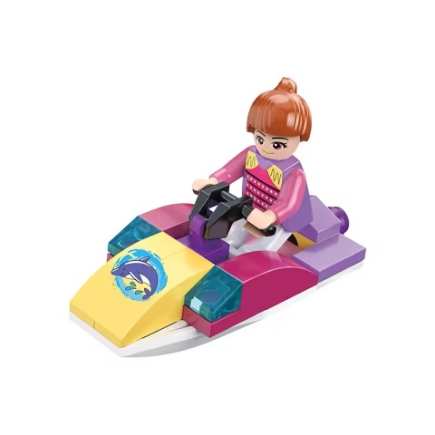 Klocki konstrukcyjne Cogo Willa na wodzie samolot i skuter wodny