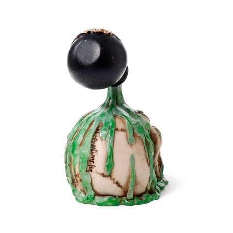 Krzycząca czaszka z zieloną miksturą - skull 19,5cm