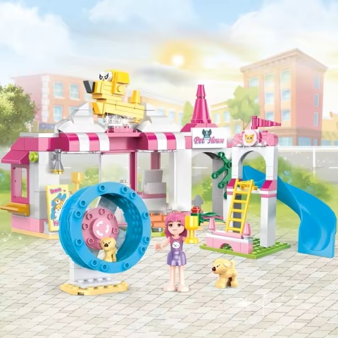 Klocki konstrukcyjne Cogo Plac zabaw dla zwierząt